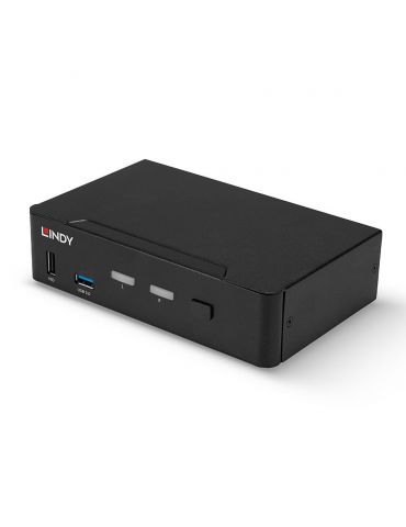 Lindy 39312 switch-uri pentru tastatură, mouse și monitor (KVM) Negru - Tik.ro