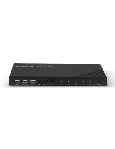 Lindy 32810 switch-uri pentru tastatură, mouse și monitor (KVM) Negru