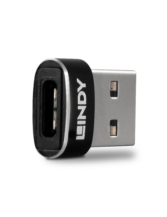 Lindy 41884 adaptor mufă cablu USB Type-A USB tip-C Negru