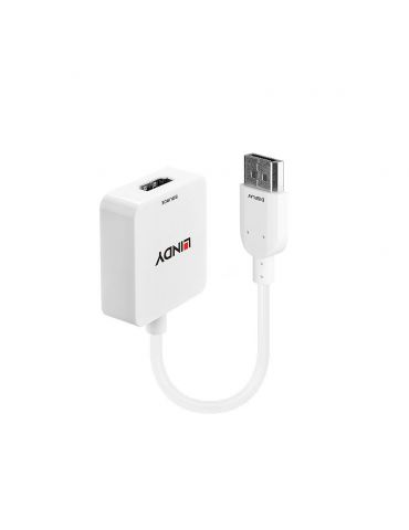 Lindy 38146 adaptor pentru cabluri video HDMI Tip A (Standard) DisplayPort Alb - Tik.ro