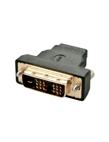 Lindy 41228 adaptor mufă cablu HDMI-A FM DVI-D M Negru - Tik.ro