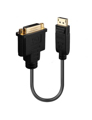 Lindy 41004 adaptor pentru cabluri video 0,15 m DisplayPort DVI-D Negru - Tik.ro
