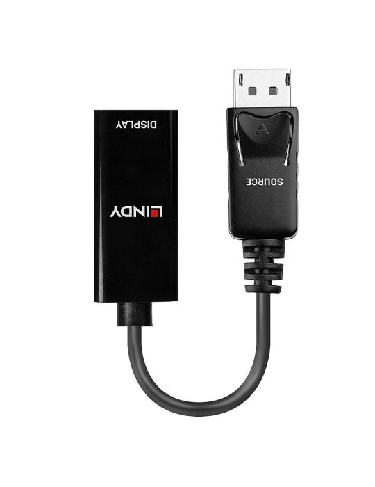 Lindy 41718 adaptor pentru cabluri video 0,15 m DisplayPort HDMI Negru