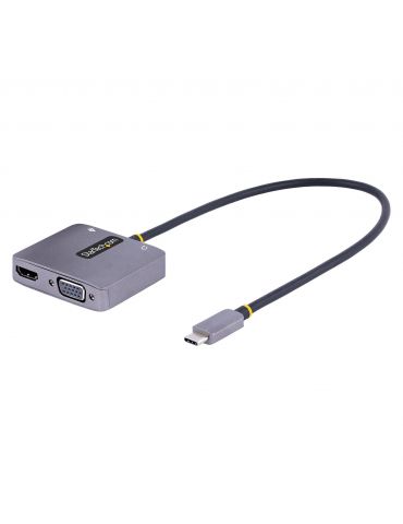 StarTech.com 122-USBC-HDMI-4K-VGA adaptor grafic USB 3840 x 2160 Pixel Gri