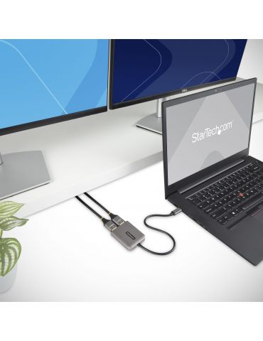 StarTech.com MST14CD122HD adaptor grafic USB 3840 x 2160 Pixel Negru, Gri
