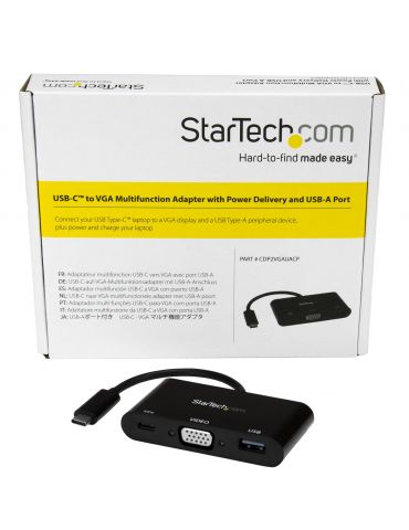 StarTech.com CDP2VGAUACP stații de andocare și replicatoare de porturi pentru calculatoare portabile Prin cablu USB 3.2 Gen 1