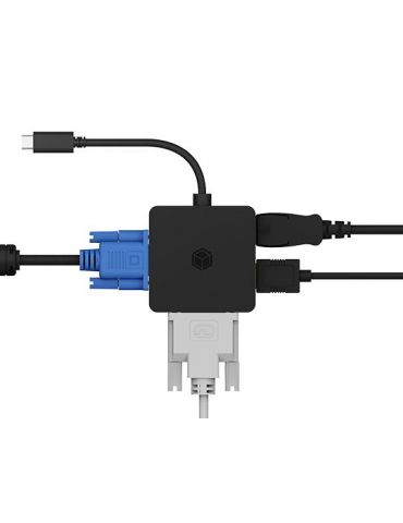 ICY BOX IB-DK1104-C adaptor grafic USB 3840 x 2160 Pixel Negru