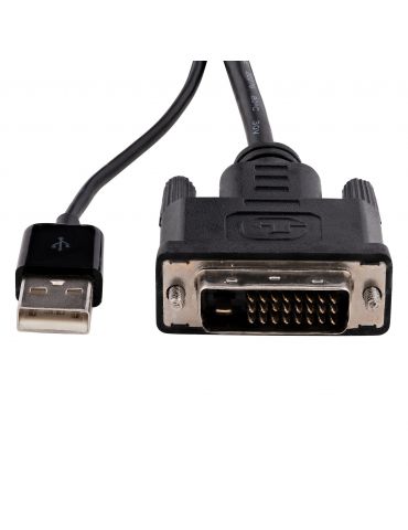 StarTech.com DVI2DP2 adaptor pentru cabluri video 0,254 m DVI-D DisplayPort Negru