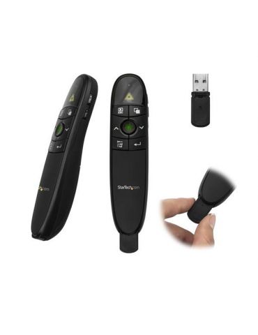 StarTech.com PRESREMOTEG prezentatori wireless Negru