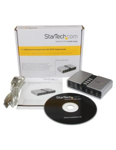 StarTech.com ICUSBAUDIO7D plăci de sunet 7.1 canale USB