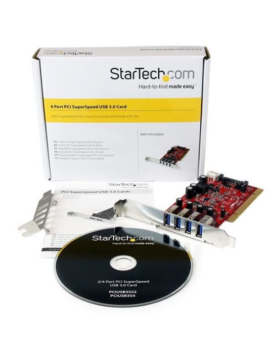 StarTech.com PCIUSB3S4 plăci adaptoare de interfață Intern USB 3.2 Gen 1 (3.1 Gen 1)