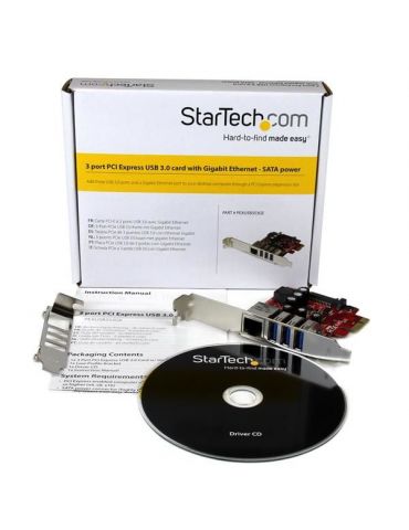 StarTech.com PEXUSB3S3GE card de rețea Intern Ethernet 5000 Mbit s