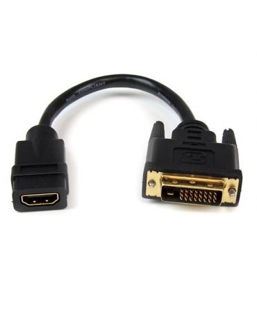 StarTech.com HDDVIFM8IN adaptor pentru cabluri video 0,203 m HDMI Tip A (Standard) DVI-D Negru - Tik.ro
