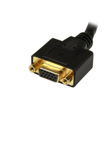 StarTech.com DVI92030202L adaptor pentru cabluri video 0,203 m DVI-I DVI-D + VGA (D-Sub) Negru