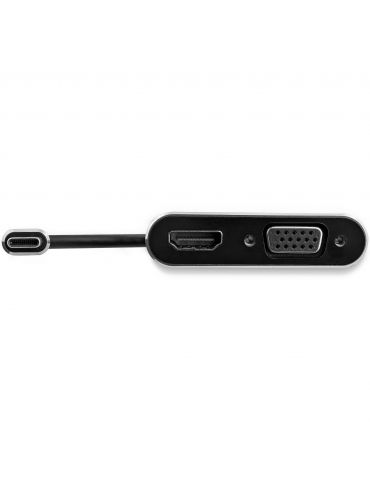 StarTech.com CDP2HDVGA adaptor grafic USB 3840 x 2160 Pixel Negru