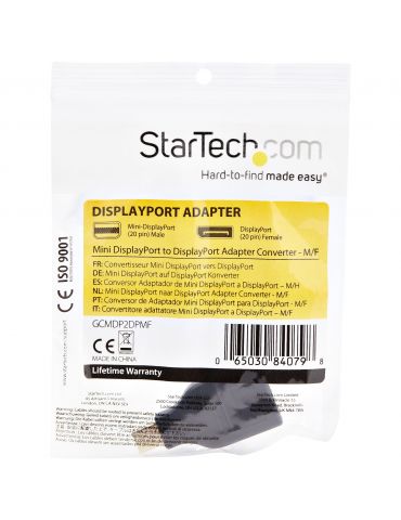 StarTech.com GCMDP2DPMF adaptor mufă cablu Mini DisplayPort DisplayPort Negru