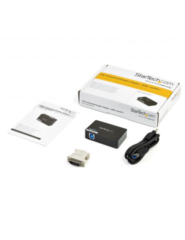StarTech.com USB32HDDVII adaptor grafic USB 2048 x 1152 Pixel Negru