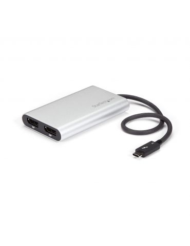 StarTech.com TB32DP2T adaptor grafic USB 5120 x 2880 Pixel Negru, Argint - Tik.ro