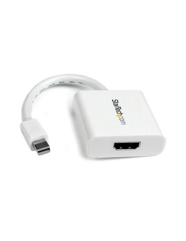 StarTech.com MDP2HDW adaptor pentru cabluri video 0,12 m Mini-DisplayPort HDMI Alb - Tik.ro