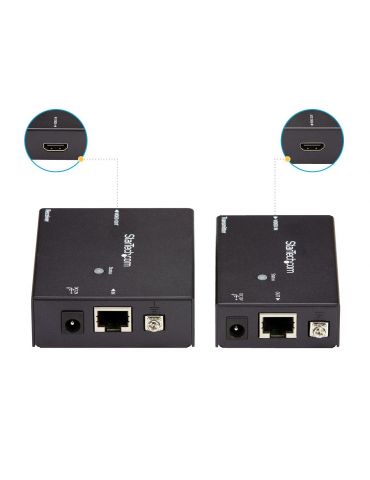 StarTech.com ST121HDBTE repetoare audio video Emițător & receiver AV Negru