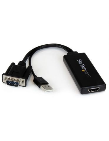StarTech.com VGA2HDU adaptor pentru cabluri video Negru - Tik.ro