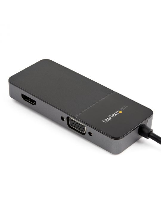 StarTech.com USB32HDVGA adaptor grafic USB 3840 x 2160 Pixel Negru, Argint
