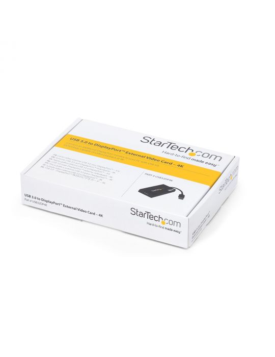 StarTech.com USB32DP4K adaptor grafic USB 3840 x 2160 Pixel Negru