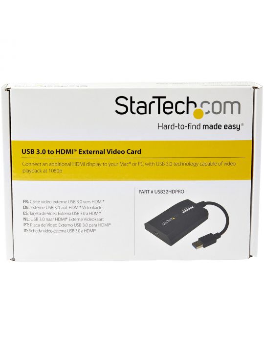 StarTech.com USB32HDPRO adaptor grafic USB 1920 x 1200 Pixel Negru