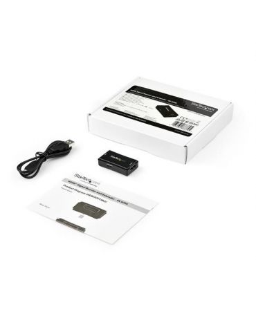 StarTech.com HDBOOST4K2 repetoare audio video Repeater AV Negru