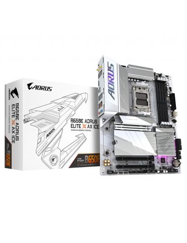 Gigabyte B650E AORUS ELITE X AX ICE plăci de bază AMD B650 Mufă AM5 ATX - Tik.ro