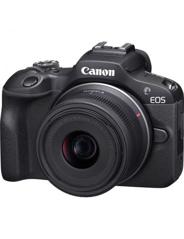 Canon EOS R100 + RF-S 18-45mm F4.5-6.3 IS STM + RF-S 55-200mm F5-7.1 IS STM Kit MILC 24,1 MP CMOS 6000 x 4000 Pixel Negru