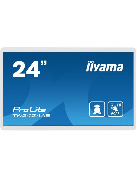 iiyama TW2424AS-W1 Afișaj Semne Panou informare digital de perete 60,5 cm (23.8") Wi-Fi 250 cd m² 4K Ultra HD Negru Ecran
