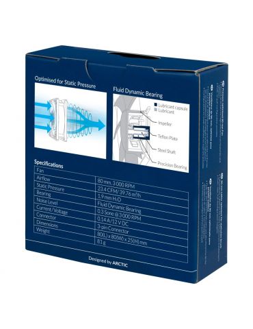 ARCTIC P8 Carcasă calculator Distracţie 8 cm Negru