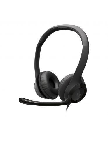 Logitech H390 Căști Prin cablu Bandă de fixare pe cap Birou Call center USB Tip-A Negru - Tik.ro