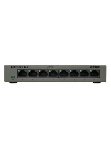 NETGEAR GS308 Fara management Gigabit Ethernet (10 100 1000) Gri - Tik.ro