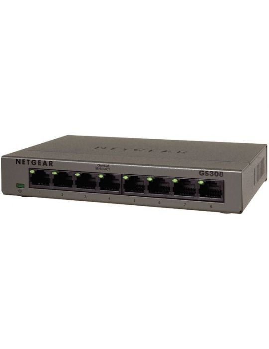 NETGEAR GS308 Fara management Gigabit Ethernet (10 100 1000) Gri