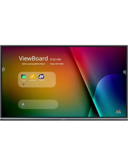 Viewsonic IFP6550-5F interactive whiteboard 165,1 cm (65") 3840 x 2160 Pixel Ecran tactil Negru HDMI