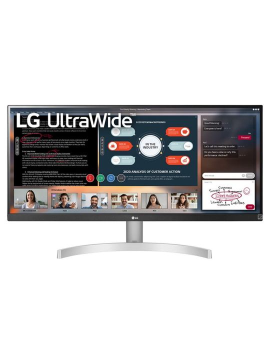 LG 29WN600-W monitoare LCD 73,7 cm (29") 2560 x 1080 Pixel UltraWide Full HD LED Argint