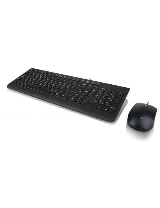 Lenovo 300 tastaturi Mouse inclus USB QWERTY Englez Negru