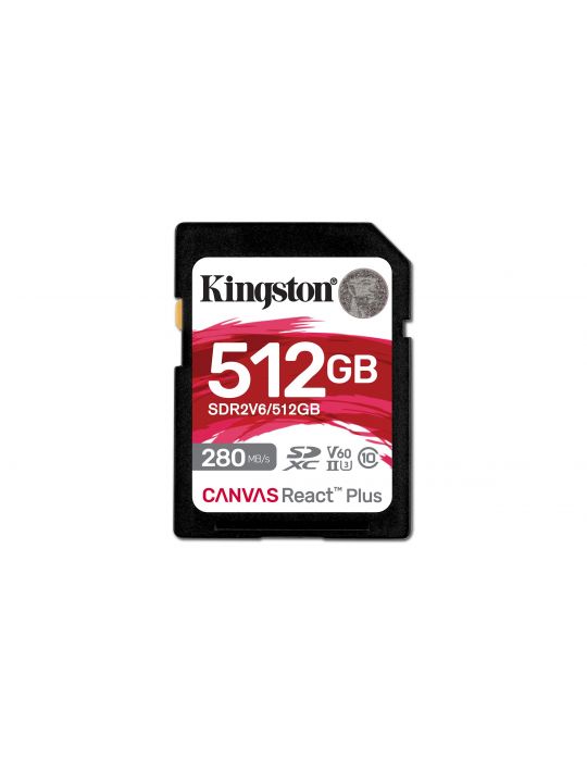 Kingston Technology Canvas React Plus 512 Giga Bites SDXC UHS-II Clasa 10
