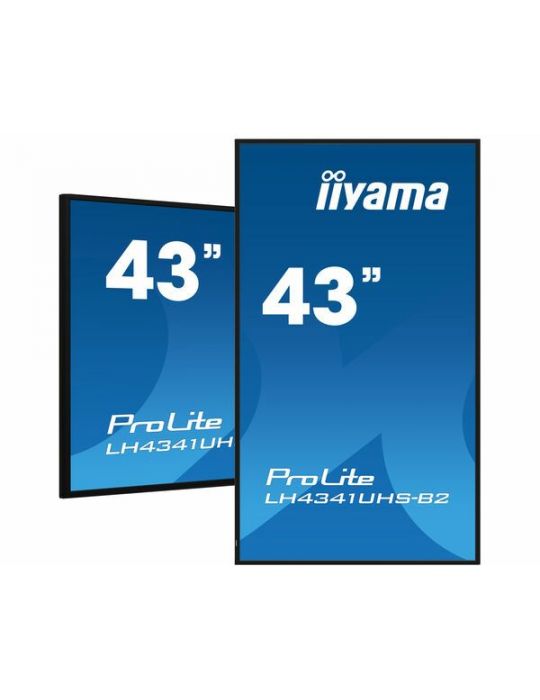 iiyama LH4341UHS-B2 Afișaj Semne 108 cm (42.5") LCD 500 cd m² 4K Ultra HD Procesor încorporat Android 8.0 18 7