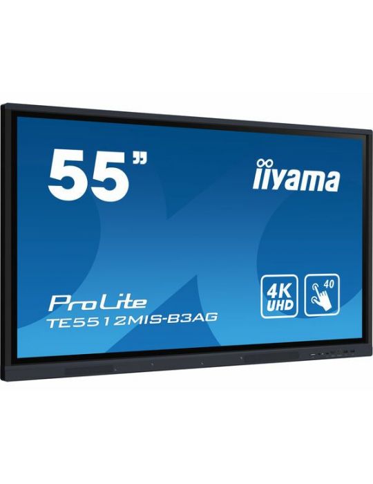 iiyama TE5512MIS-B3AG Afișaj Semne 139,7 cm (55") LCD 500 cd m² 4K Ultra HD Procesor încorporat Android 8.0 18 7