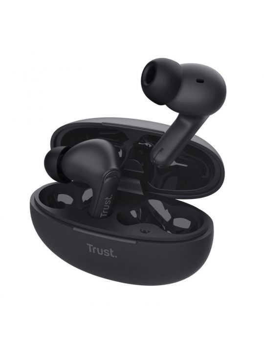 Trust Yavi Căști True Wireless Stereo (TWS) În ureche Apeluri Muzică USB tip-C Bluetooth Negru