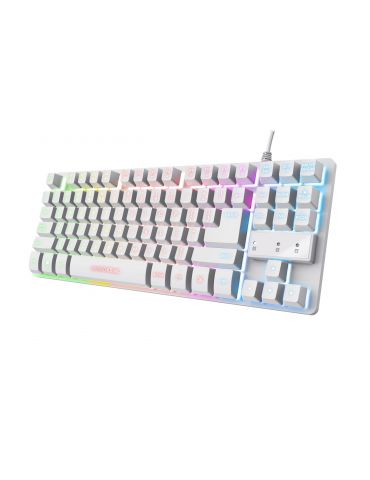 Trust GXT 833W THADO tastaturi USB QWERTY Engleză SUA Alb - Tik.ro
