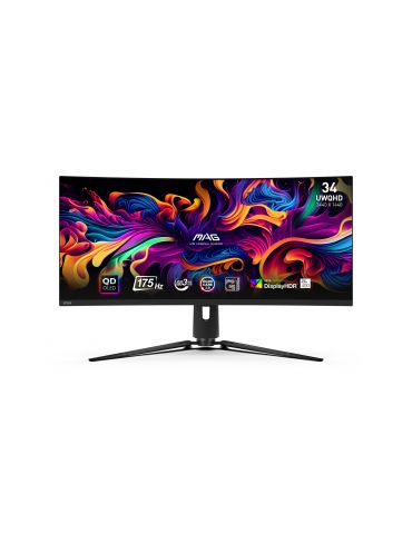 MSI MAG 341CQP QD-OLED monitoare LCD 86,4 cm (34") 3440 x 1440 Pixel UltraWide Quad HD QDOLED Negru