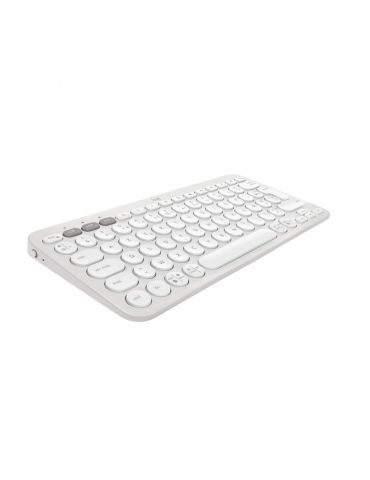Logitech Pebble Keys 2 K380s tastaturi RF Wireless + Bluetooth QWERTY US Internațional Alb - Tik.ro