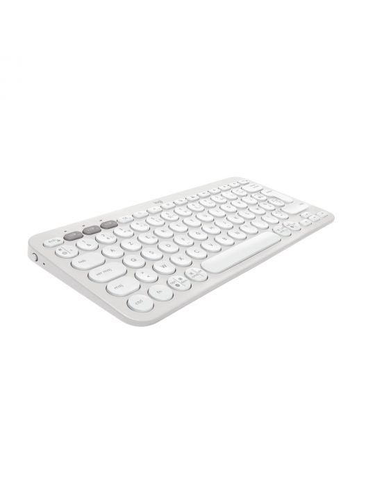 Logitech Pebble Keys 2 K380s tastaturi RF Wireless + Bluetooth QWERTY US Internațional Alb