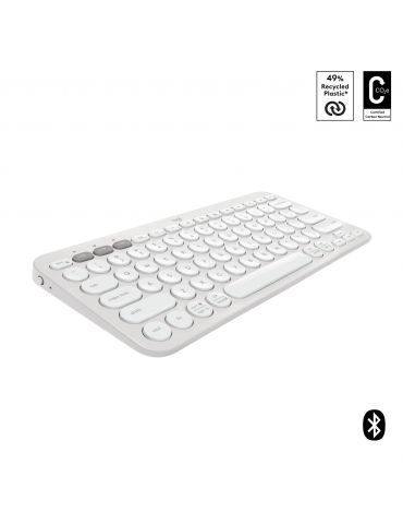 Logitech Pebble Keys 2 K380s tastaturi RF Wireless + Bluetooth QWERTY US Internațional Alb