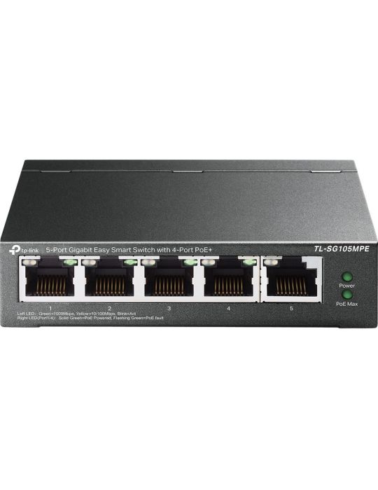 TP-Link TL-SG105MPE switch-uri L2 Gigabit Ethernet (10 100 1000) Power over Ethernet (PoE) Suport Negru