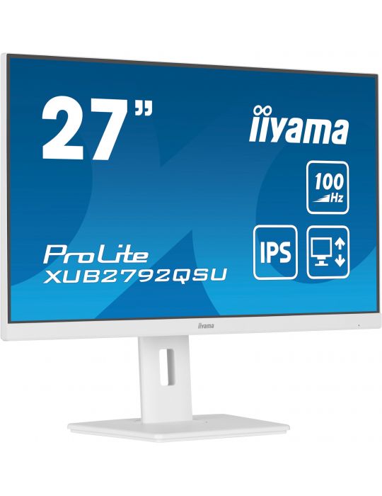 iiyama ProLite XUB2792QSU-W6 monitoare LCD 68,6 cm (27") 2560 x 1440 Pixel Wide Quad HD LED Alb